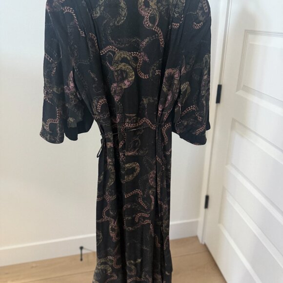 AllSaints Delana Tempest Wrap Maxi Dress Size 8 - Picture 7 of 15
